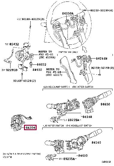Toyota 84307-47020 Steering column plume 8430747020
