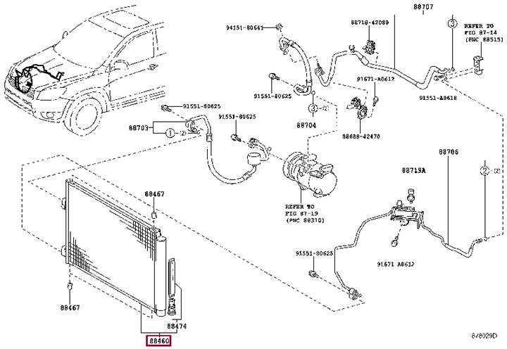8846042120 Toyota AC Condenser