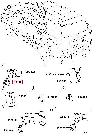 8934871010C0 Toyota RETAINER ULTRASONIC