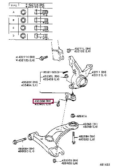 9010512336 Toyota Bolt