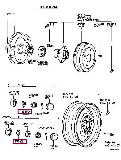 9021416010 Toyota WASHER,CLAW