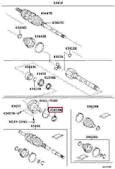 90311W0015 Toyota Shaft Seal, differential