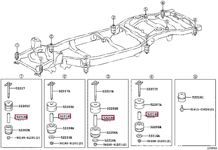 9044031002 Toyota Bushings