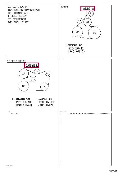 90916A2020 Toyota Poly-V belt