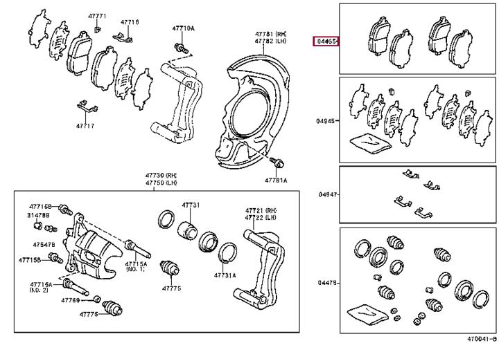 Toyota 04465-33130 Brake Pad Set, disc brake 0446533130