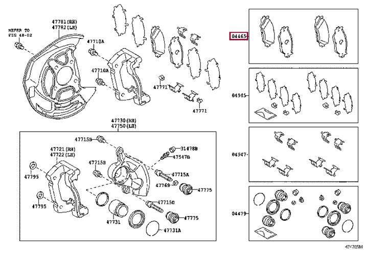 0446553030 Toyota Disc brake pad set