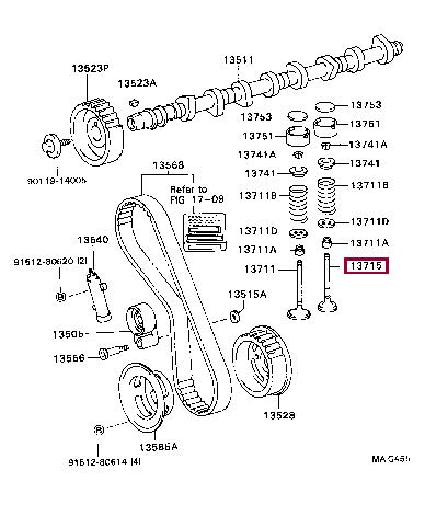 Toyota 13715-67020 Exhaust valve 1371567020