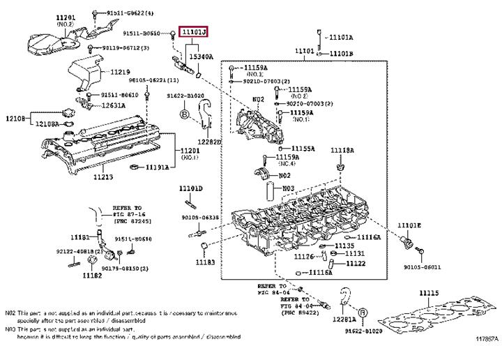 Toyota 15330-70011 VALVE ASSY, CAM 1533070011