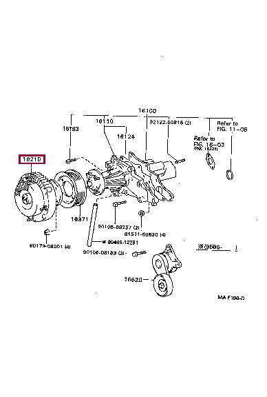 Toyota 16210-46042 Viscous coupling assembly 1621046042