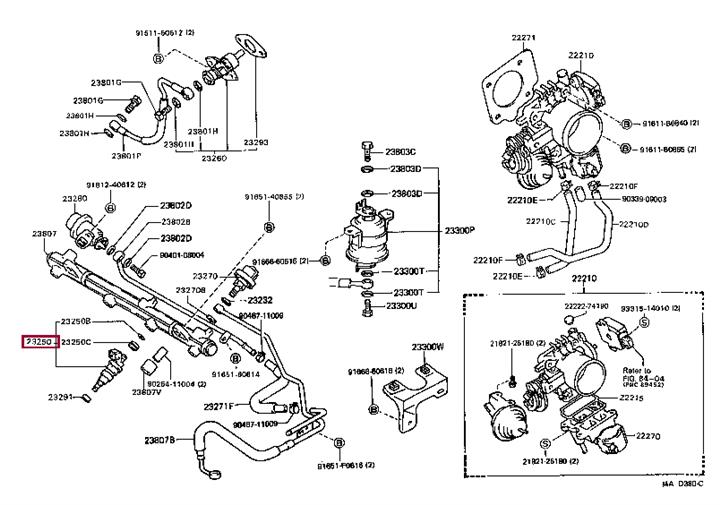2320974100 Toyota Injector fuel