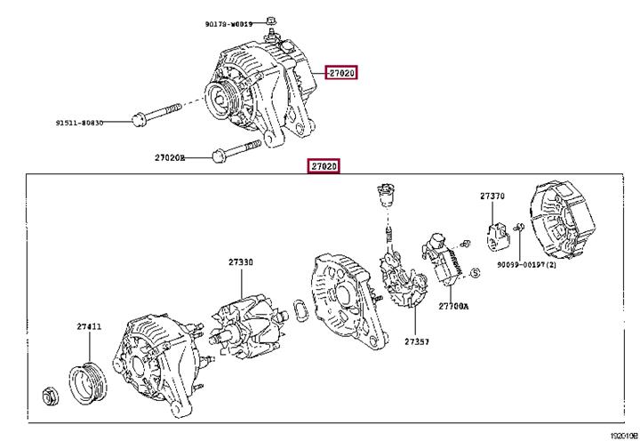 Toyota 27060-0D170 Alternator 270600D170