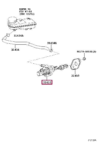 Toyota 31420-02031 Master cylinder, clutch 3142002031