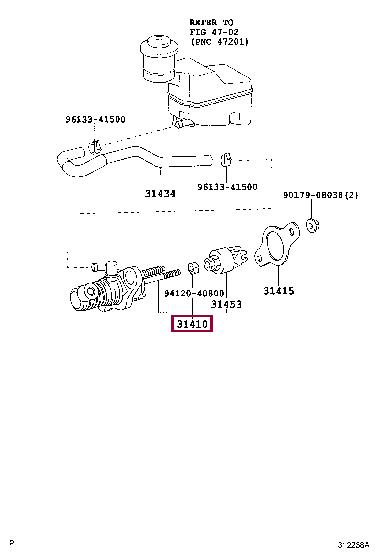 3142033030 Toyota Master cylinder, clutch