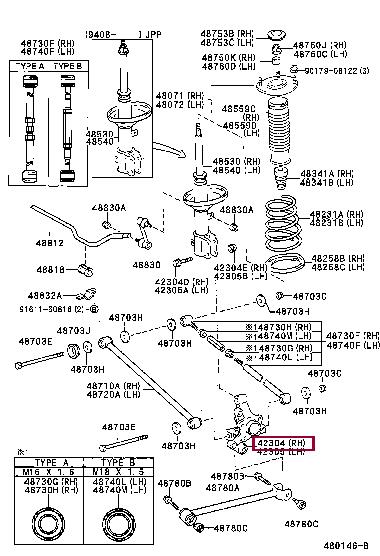 Toyota 42304-12130 Control Arm-/Trailing Arm Bush 4230412130