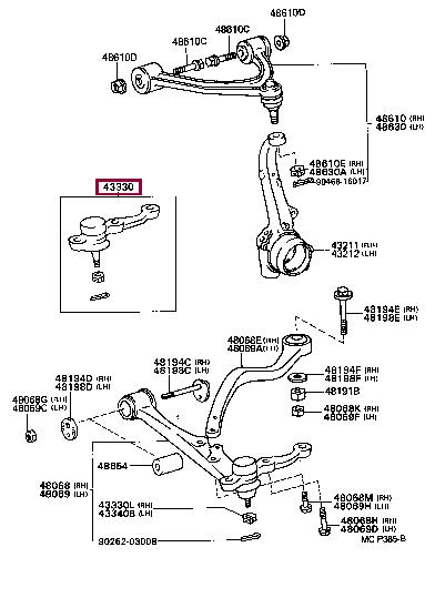 Toyota 43340-39376 Ball joint 4334039376