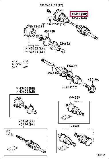 4343026023 Toyota Drive shaft