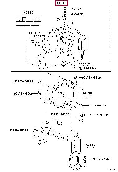 Toyota 44050-48191 Hydraulic Unit Antilock Braking System (ABS) 4405048191