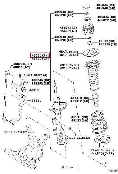 Toyota 48510-80439 Shock absorber assy 4851080439