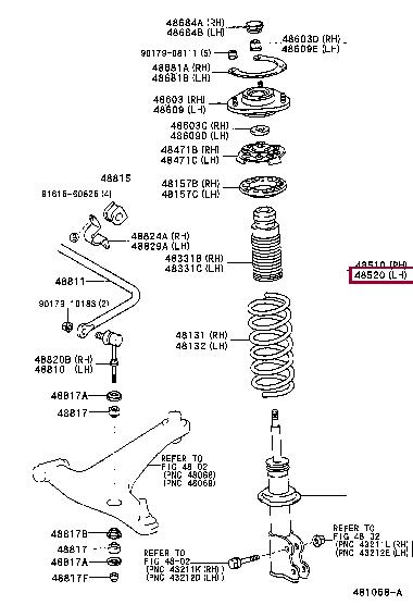 Toyota 48520-19835 Shock absorber assy 4852019835