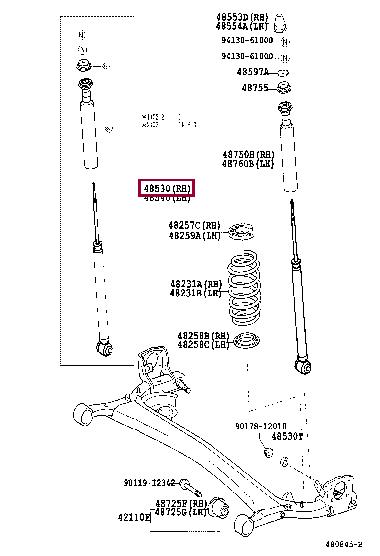 Struts Toyota Echo: 4853059755 Toyota Shock absorber assy