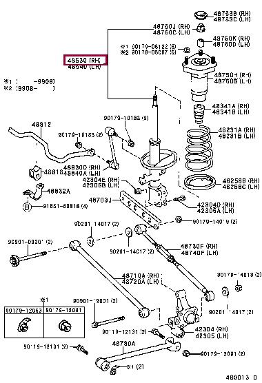 Toyota 48530-80145 Shock absorber assy 4853080145