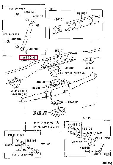 Toyota 48531-80555 Shock absorber assy 4853180555
