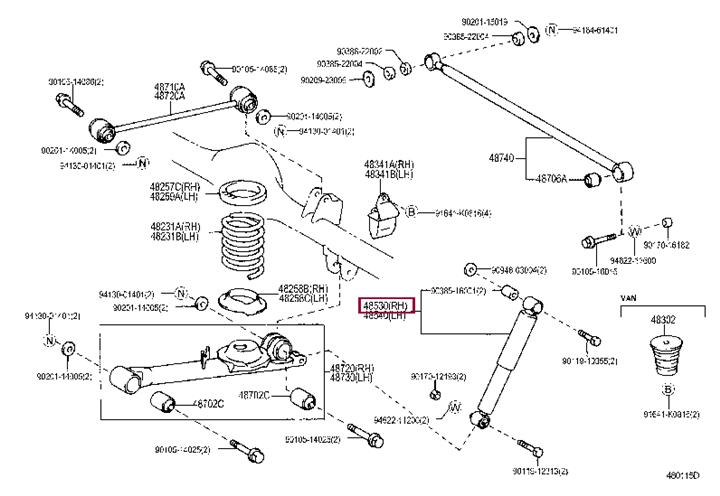 Toyota 48531-80560 Shock absorber 4853180560