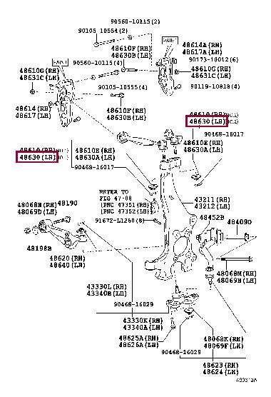 Toyota 48630-59145 Track Control Arm 4863059145