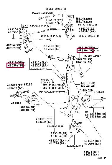 Toyota 48630-59145 Track Control Arm 4863059145 4863059145 Toyota Track Control Arm