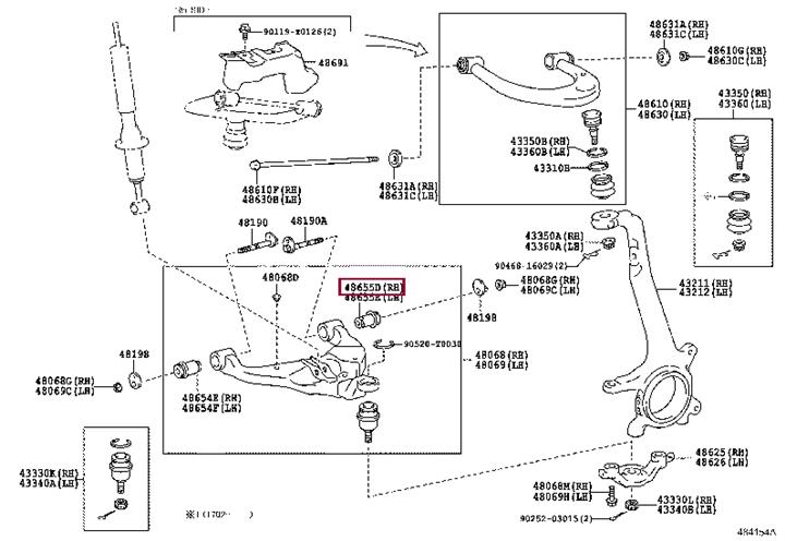 Toyota 48655-0K080 Silent block, front lower arm 486550K080