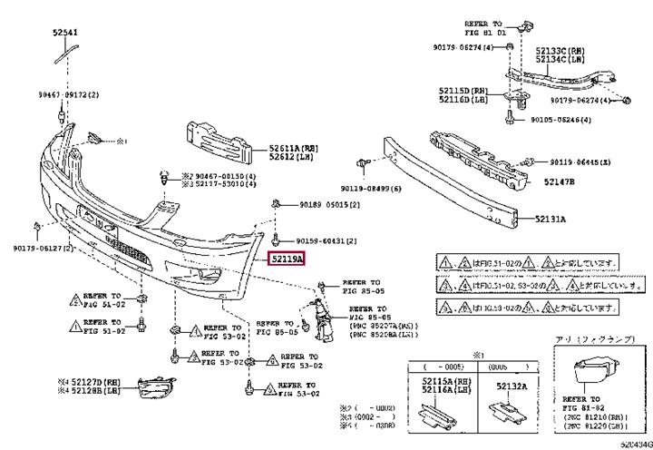5211953934 Toyota Front bumper