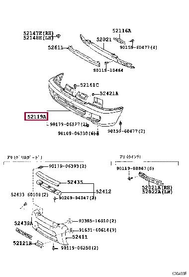 521196B906 Toyota Front bumper