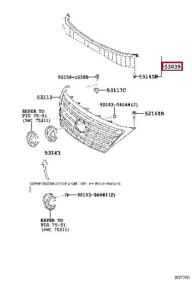 5303960030 Toyota Hood seal