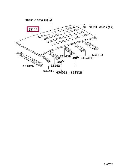 6311160461 Toyota Roof