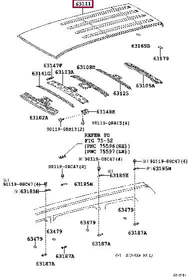 6311160560 Toyota Roof