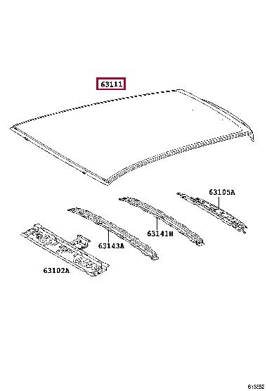 6311174012 Toyota Roof