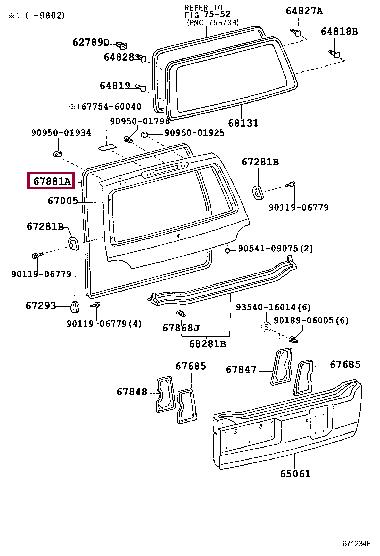 6788160111 Toyota Door seal