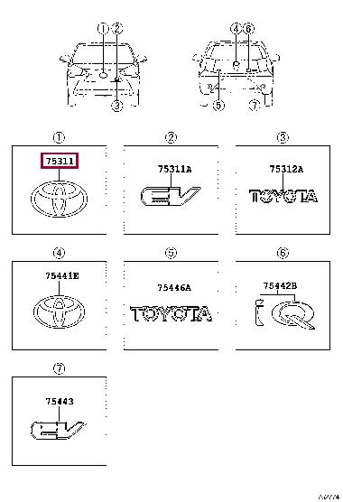 7531047010 Toyota Emblem
