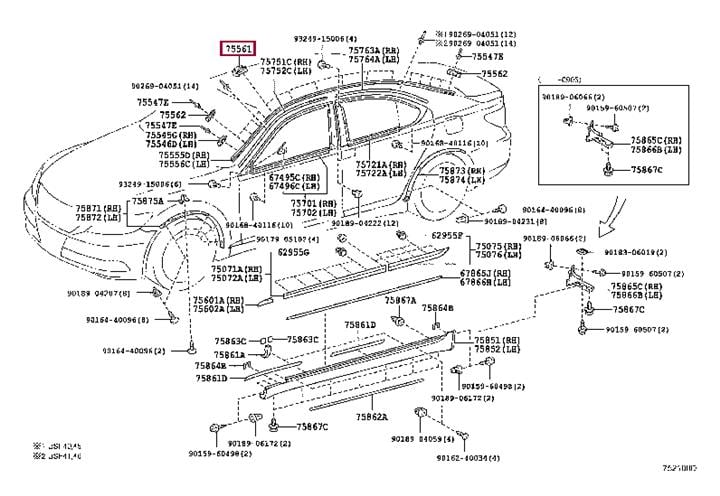 7556150040 Toyota Clip