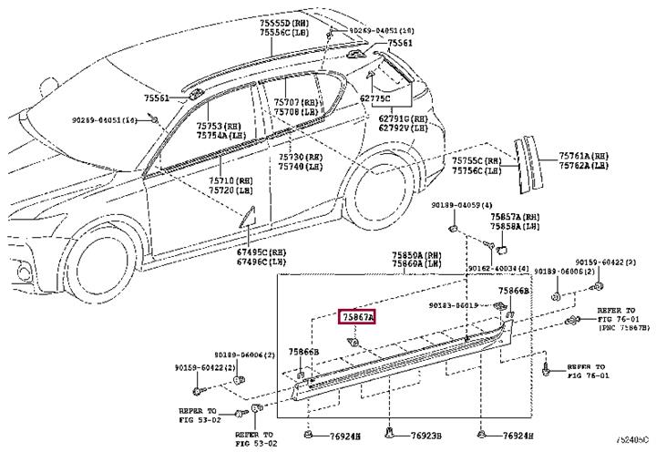 7586730130 Toyota Clip