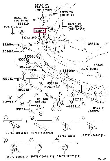 8504433060 Toyota NOZZLE SUB-ASSY,