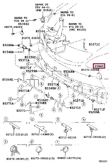 8504533020 Toyota NOZZLE SUB-ASSY,