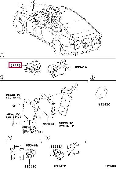 8934844020D1 Toyota Parking sensor