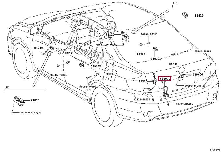 Toyota 89407-12030 SENSOR SUB-ASSY, 8940712030 8940712030 Toyota SENSOR SUB-ASSY,