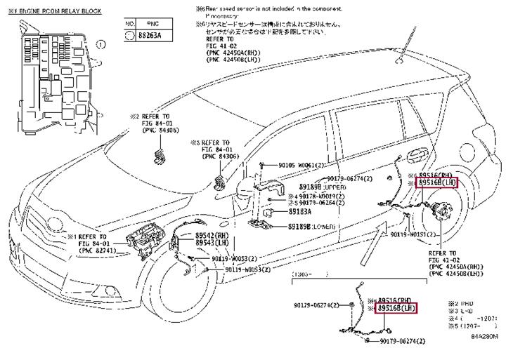 Toyota 89516-02081 WIRE, SKID CONTROL S 8951602081