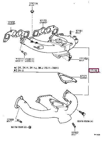 9017910175 Toyota Nut