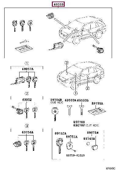 690050E011 Toyota Egnition lock