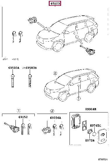 690050E180 Toyota Egnition lock