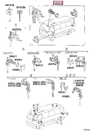 6900536163 Toyota Egnition lock