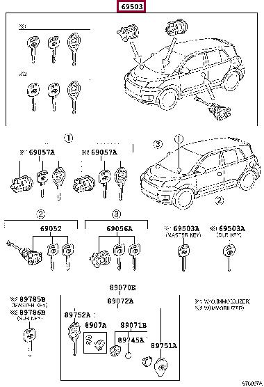 6900542500 Toyota Egnition lock